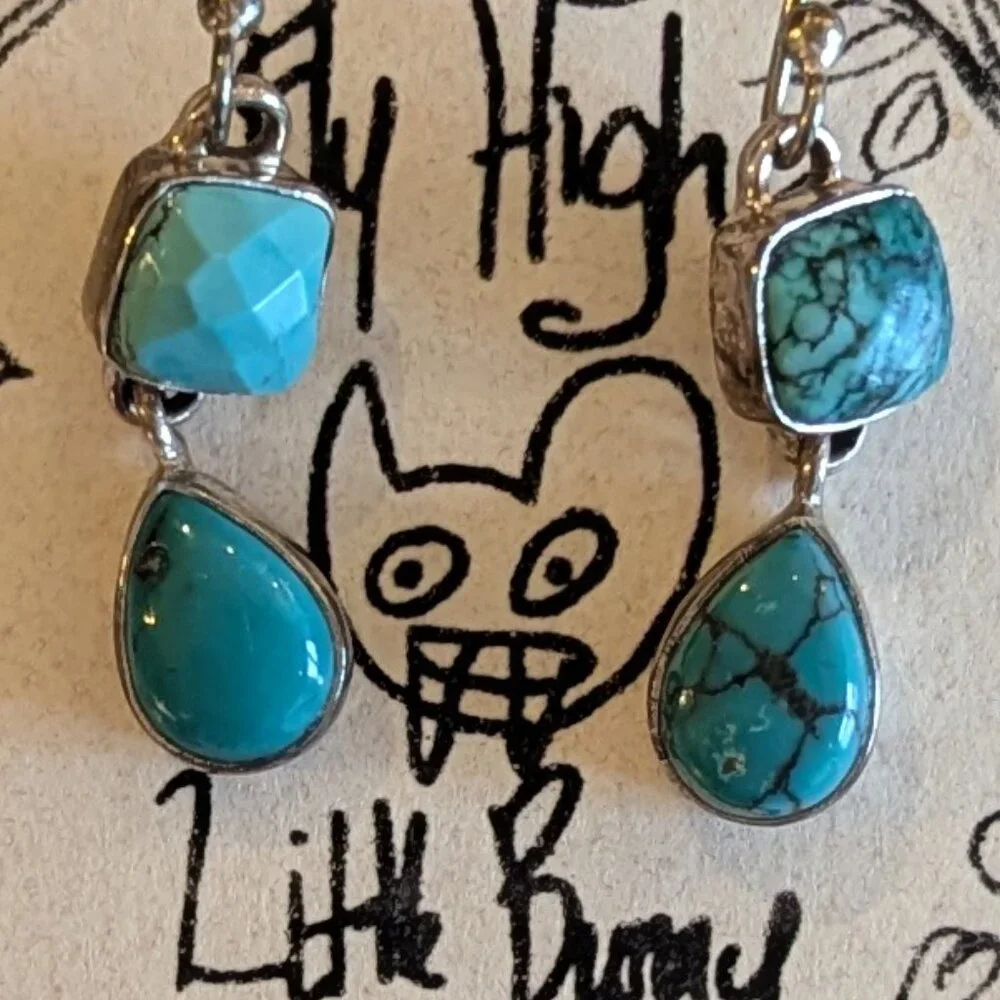Fun Howlite Earrings - Picture 3 of 3